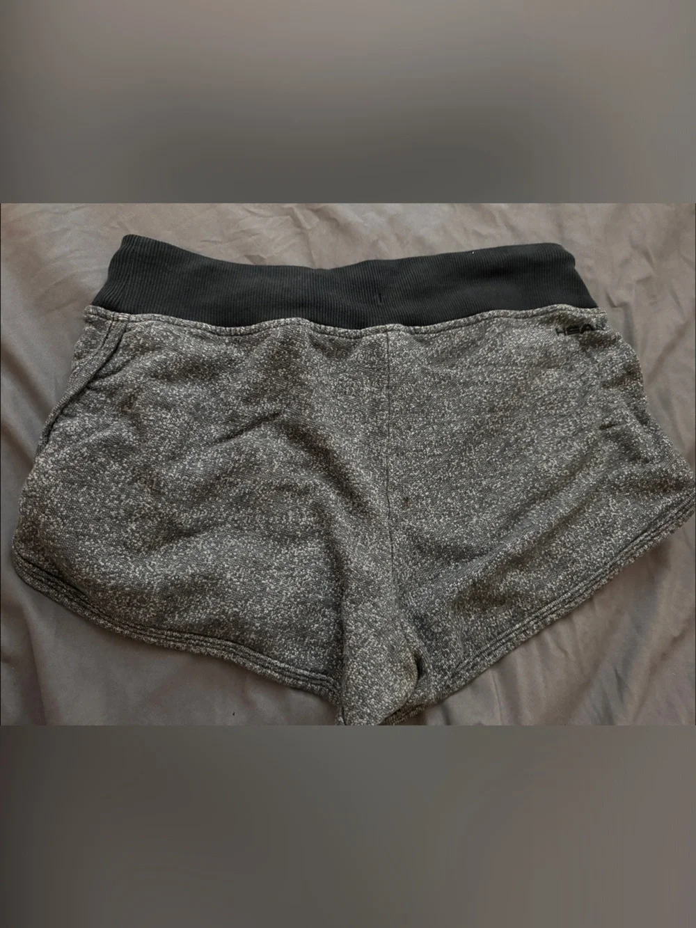 Head Girls' Gray Heathered Lounge Shorts with Black Waistband